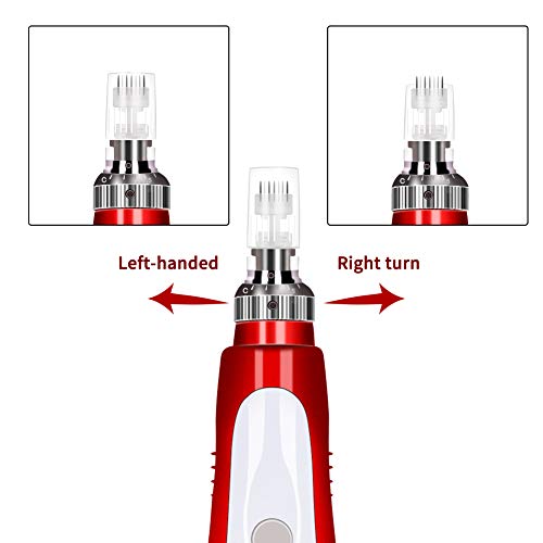 Aozzy Eléctrico Automático Derma Pen Micro AgujasTerapia Antienvejecimiento Uso en el hogar Micro Needle 0.25mm-2.0mm ajustable con 10 piezas de 12 agujas cartucho