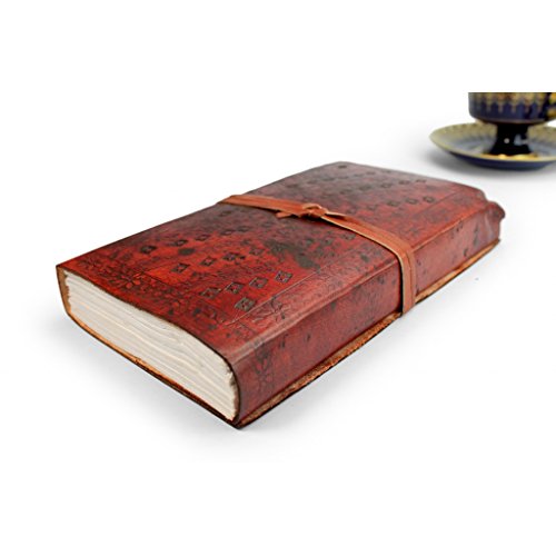 A.P. Donovan - Cuaderno con la cubierta de cuero - calendario de citas, organizador - libro en blanco, diario de viaje - Brown, A6