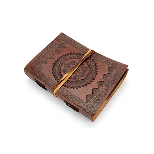 A.P. Donovan - Cuaderno con la cubierta de cuero - calendario de citas, organizador - libro en blanco, diario de viaje - Brown, A6