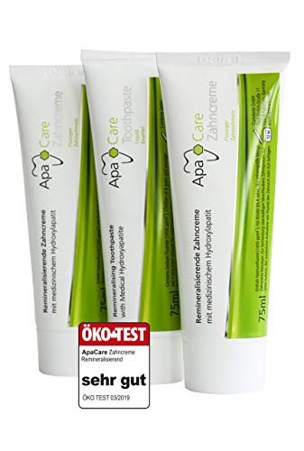 Apacare Pasta dentífrica remineralizante 75ml, Pack de 3 (3x 75ml)