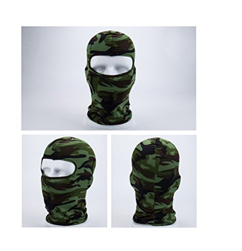 Apanphy® 3Pcs Máscara Pasamontañas Protector para Ciclismo Esqui Deporte,Balaclava Moto (Camuflaje Azul/Gris/Verde)