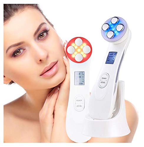 Aparato Facial Ultrasonido, Dispositivo de belleza para terapia de masaje facial, 6 en 1, dispositivo multifuncional de luminoterapia para antiarrugas, antiedad, acné y rejuvenecimiento