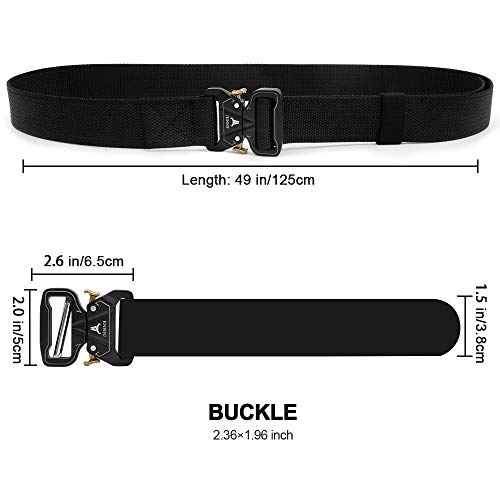 APERIL Cinturón Táctico Militar Ajustable Cintura Hombres Lona Nylon Hebilla de Metal para Entrenamiento de Caza Ejército Que se Ejecuta