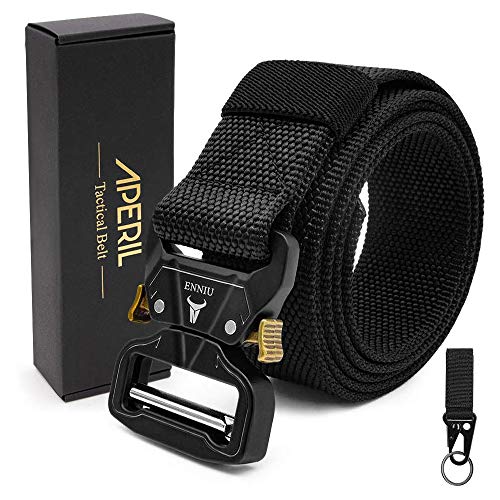 APERIL Cinturón Táctico Militar Ajustable Cintura Hombres Lona Nylon Hebilla de Metal para Entrenamiento de Caza Ejército Que se Ejecuta