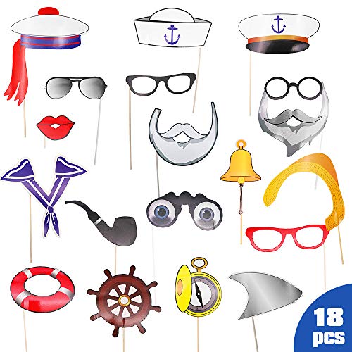 APERIL Decoración de cumpleaños de Globos, Kit de Suministros de Pancarta de Feliz , Submarino / Dibujos Animados de Pingüinos Marinero Globos para niños Fiesta de Cumpleaños de niños