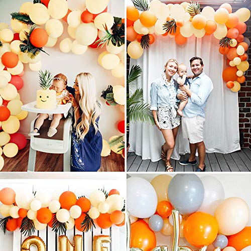 APERIL Globos de Cumpleaños Jardín Fiesta Cumpleaños Decoracion Primer Cumpleaños con Cumpleaños Estandarte Globos Abeja Corona Globos Globos de Confeti Hojas de Palma para Niños Niñas