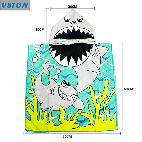 APERIL Toalla con Capucha para Niños de Microfibra, natación, Toalla Suave para niños de Vacaciones de Playa, Toalla para niña Ligera para niños