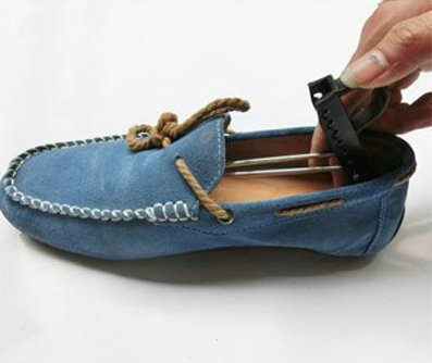 APIKA Horma El plastico Ajustable hombres Juego de 2 Negro