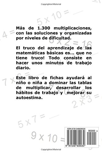 Aprender las Tablas de Multiplicar: Para niños y niñas de 7-9 años (2º-3º de Primaria): Volume 4 (Libro de Fichas)