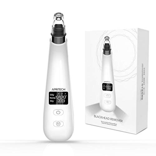 APRITECH Extractor puntos negros limpiador, removedor eliminador eliminar,blackhead remover Electrico Herramienta de Succión Puntos Negros Eléctrico Quita Espinillas