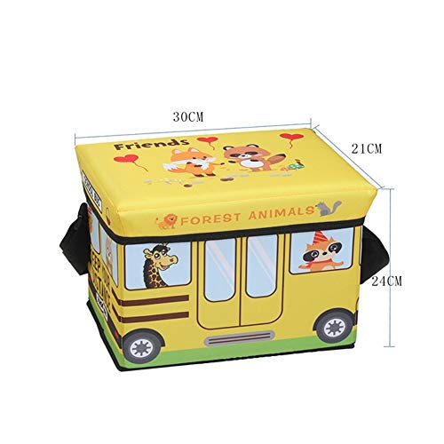 AquaBlue Banco Multifuncional Plegable al Aire Libre de los niños del Asiento portátil de Aislamiento otomana Juguete Caja de Almacenamiento Pecho 30 * 21 * 24 CM (Color : Yellow)