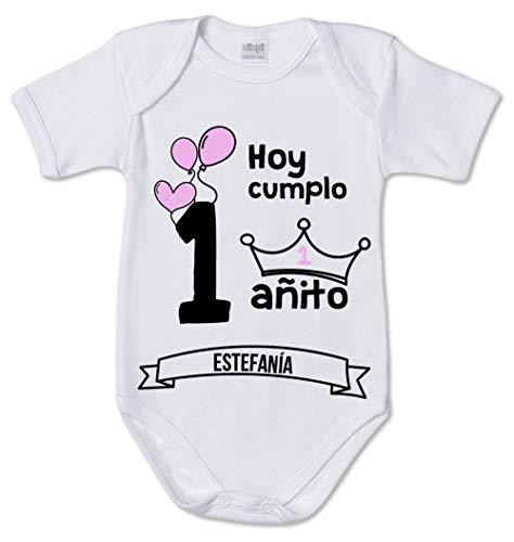 AR Regalos Body bebé Primer cumpleaños (Niña) (12 a 18 Meses)