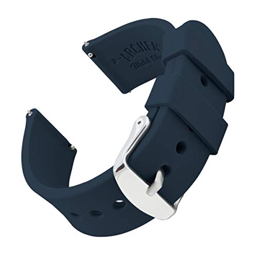 Archer Watch Straps | Repuesto de Correa Reloj de Silicona para Hombre y Mujer, Caucho Fácil de Abrochar para Relojes y Smartwatch | Azul Noche, 20mm