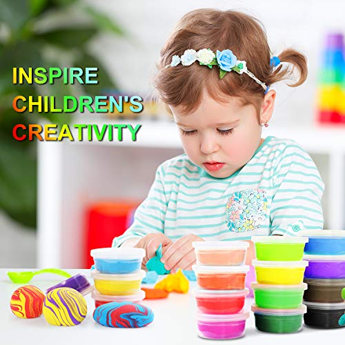 Arcilla Plastilina, innislink Arcilla de Polimérica Niños Arcilla de Modelado Niños Ultra Ligero No Tóxica DIY arcilla mágica Arcilla Seca al Aire para Niños Mejores Regalos para Niños-24 Colores
