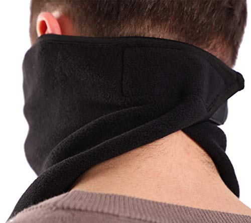 Arcweg mascarilla/Calentador de Cuello/pasamontañas de Forro Polar Multifuncional para Hombre y Mujer Accesorio de esquí Moto Bicicleta Negro(mascarilla#3)