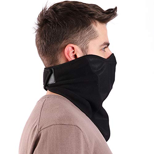 Arcweg mascarilla/Calentador de Cuello/pasamontañas de Forro Polar Multifuncional para Hombre y Mujer Accesorio de esquí Moto Bicicleta Negro(mascarilla#3)