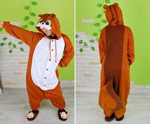 Ardilla Pijamas Enteros Cosplay Adulto Ropa de Dormir Hombre Camisones Disfraces Carnaval Ropa Pijamas de Una Pieza Mujer