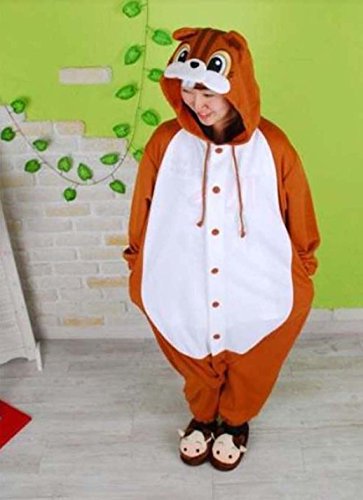 Ardilla Pijamas Enteros Cosplay Adulto Ropa de Dormir Hombre Camisones Disfraces Carnaval Ropa Pijamas de Una Pieza Mujer