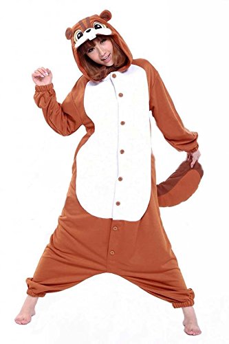 Ardilla Pijamas Enteros Cosplay Adulto Ropa de Dormir Hombre Camisones Disfraces Carnaval Ropa Pijamas de Una Pieza Mujer