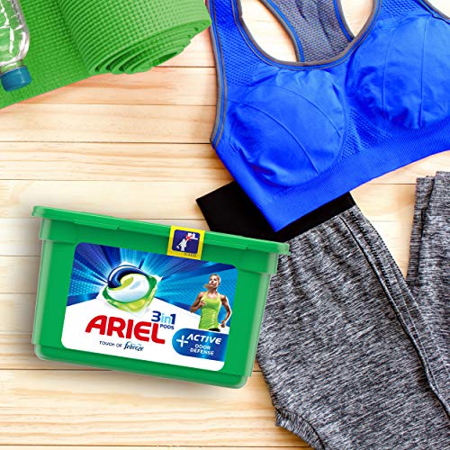 Ariel Allin1 Pods Active - Detergente en cápsulas para la lavadora, óptimo para eliminar los malos olores, 90 lavados (6 x 15)