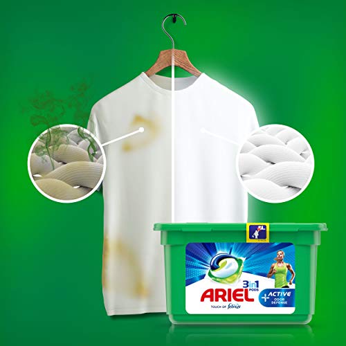 Ariel Allin1 Pods Active - Detergente en cápsulas para la lavadora, óptimo para eliminar los malos olores, 90 lavados (6 x 15)