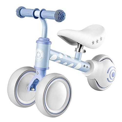 Arkmiido Bicicleta sin Pedales, Bicicleta sin Pedales Ruedas Aire, Regalo de cumpleaños para niñas y niños de 1 a 3 años (Azul)