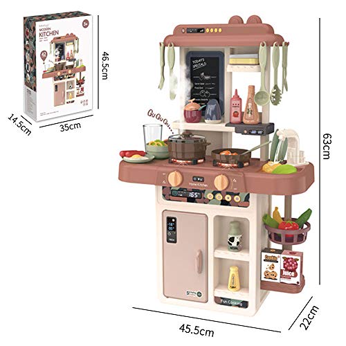 Arkmiido Juego de Cocina Juego de Cocina para niños Juego de Cocina Sonido y luz Agua en Aerosol Juguetes de Cocina para niñas de 3 años Niños
