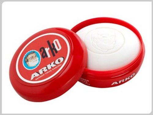 ARKO - Jabón de crema de afeitar con tazón, 90 gramos x 2 tubos.