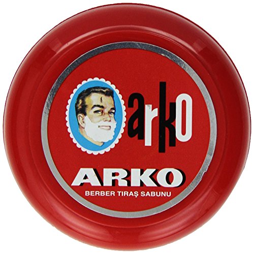 ARKO - Jabón de crema de afeitar con tazón, 90 gramos x 2 tubos.