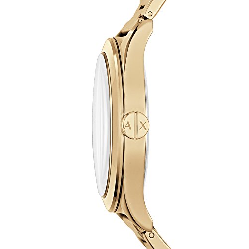 Armani Exchange Nico - Reloj análogico de cuarzo con correa de acero inoxidable para hombre, color dorado