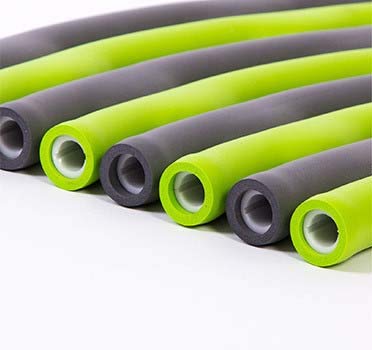 Aro de ejercicio MAILIER para adultos para perder peso, rápido ejercicio, viajes, entrenamiento, quema de grasa, saludable, desmontable y tamaño ajustable (verde + gris)