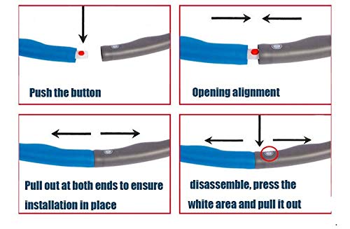 Aro de ejercicio MAILIER para adultos para perder peso, rápido ejercicio, viajes, entrenamiento, quema de grasa, saludable, desmontable y tamaño ajustable (verde + gris)