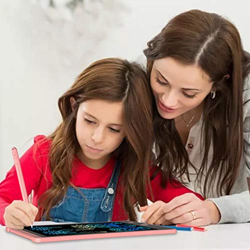 Arolun Tableta de Escritura LCD 8.5 Inch Colorida, LCD Tablero de Dibujo Gráfica Pizarra Magica de Mensaje Memo Pad Electrónico con Lápiz Regalos para Niños,Clase,Oficina,Casa,Cocina (Rosa)