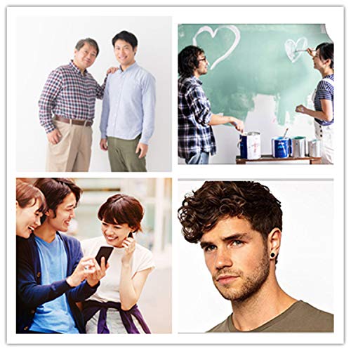 Aroncent Pulsera de Cuero con Cráneo Calavera Gótico Punk Rock Biker de Acero Inoxidable Brazalete de Estilo Retro para Hombre, Negro – 2PCS