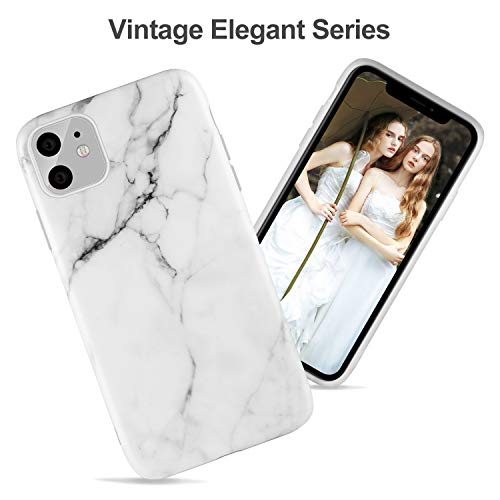 AROYI 3 x Funda para iPhone 11 Mármol Silicone Suave Carcasa, Slim Soft Gel TPU Case Protección Antigolpes Cover para iPhone 11 (Blanco)