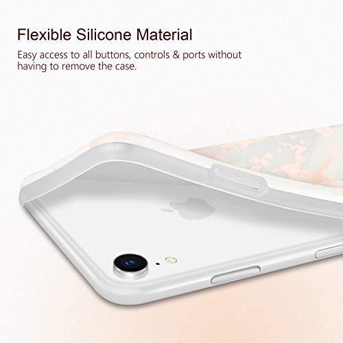 AROYI 3 x Funda para iPhone XR Mármol Silicone Suave Carcasa, Slim Soft Gel TPU Case Protección Antigolpes Cover para iPhone XR (Blanco)