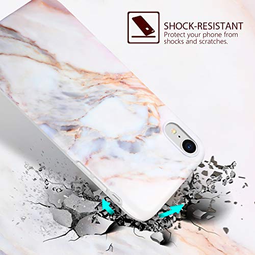 AROYI 3 x Funda para iPhone XR Mármol Silicone Suave Carcasa, Slim Soft Gel TPU Case Protección Antigolpes Cover para iPhone XR (Blanco)