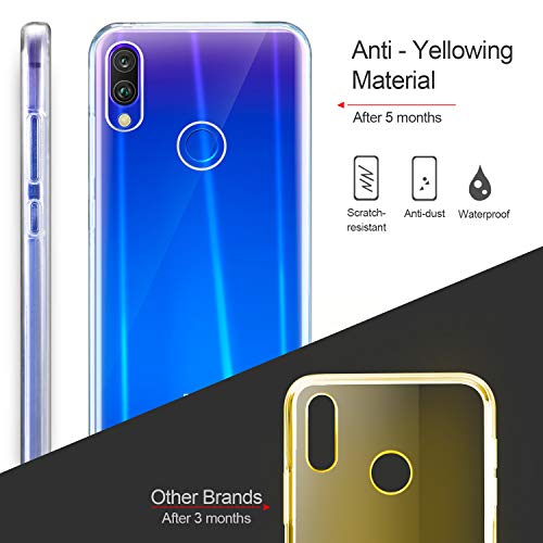AROYI Funda Xiaomi Redmi Note 7, Ultra Slim Doble Cara Carcasa Protector Transparente TPU Silicona + PC Dura Resistente Anti-Arañazos Protectora Case Cover para Xiaomi Redmi Note 7/Note 7 Pro