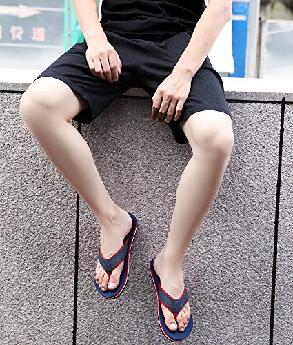 ARRIGO BELLO Chanclas Hombre Flip Flops Verano Playa Piscina Sandalias Al Aire Libre Vacaciones Ducha Gimnasio Cómodo Zapatos Talla 40-46 (Azul, Numeric_42)