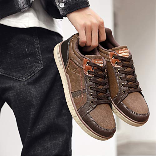 ARRIGO BELLO Zapatos Hombre Vestir Casual Zapatillas Deportivas Transpirables Gimnasio Correr Running Sneakers Al Aire Libre Tamaño 41-46 (Marrón, Numeric_41)