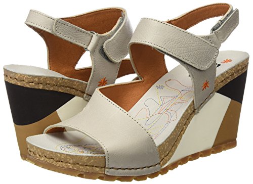 Art Güell, Sandalias con Punta Abierta para Mujer, Gris (Fog), 42 EU