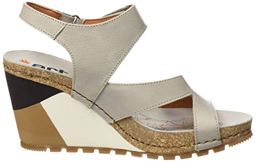 Art Güell, Sandalias con Punta Abierta para Mujer, Gris (Fog), 42 EU