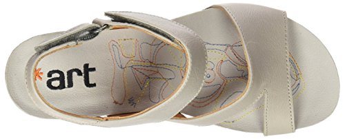 Art Güell, Sandalias con Punta Abierta para Mujer, Gris (Fog), 42 EU