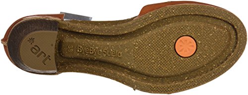 Art I Meet, Sandalia con Pulsera para Mujer, Marrón (Cuero Cuero), 37 EU