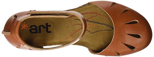 Art I Meet, Sandalia con Pulsera para Mujer, Marrón (Cuero Cuero), 37 EU