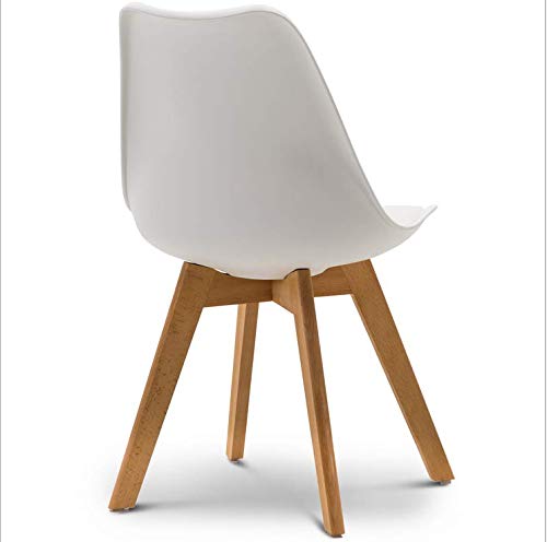 ArtDesign FR Silla Nórdica (Pack 4) - Silla Escandinava Blanca - Silla Nordic Scandi