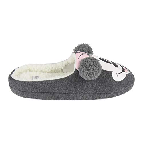Artesania Cerda Zapatillas DE CASA Abierta Premium Minnie, Mujer, Gris (Gris C13), 39 EU