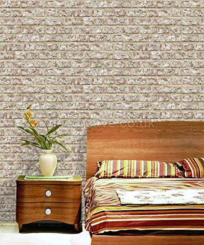 Arthouse, Papel Pintado, Estilo rústico, Efecto Ladrillos A La Vista, DE Vinilo
