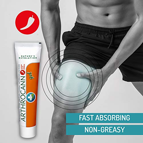 ARTHROCANN Gel Efecto Calor para masaje y alivio de la sensación de dolor - Fórmula natural de cáñamo con efecto calmante