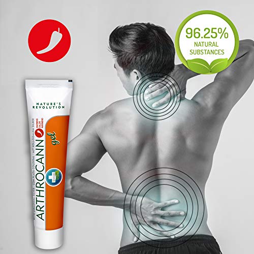ARTHROCANN Gel Efecto Calor para masaje y alivio de la sensación de dolor - Fórmula natural de cáñamo con efecto calmante
